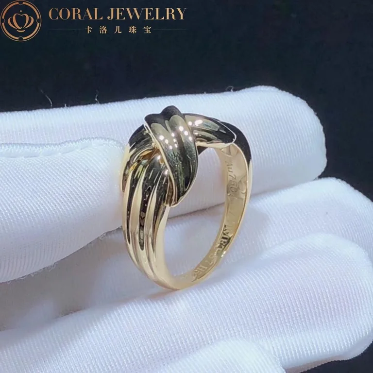 Tiffany House Design Signature Cross X Motif Ring Coral 88