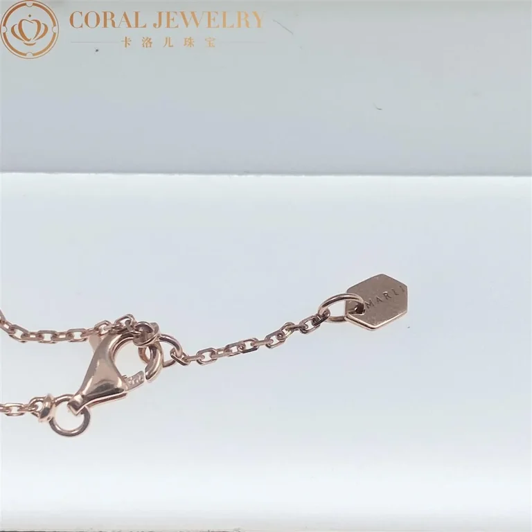 Marli Cleo Mini Rev Full Diamond Pendant In Rose Gold Cleo N32 Coral 48