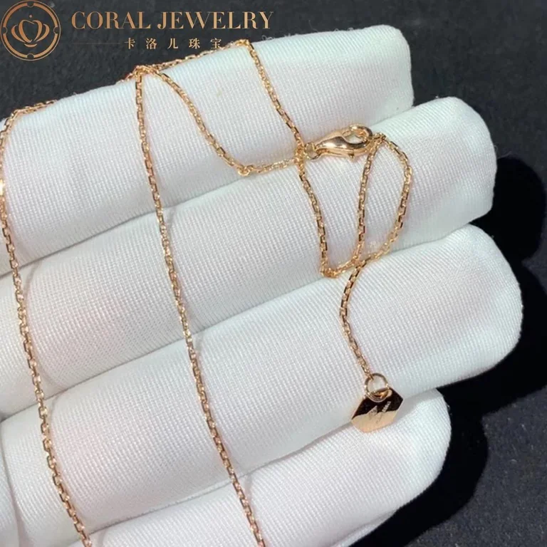 Marli Cleo Midi Rev Diamond Pendant In Rose Gold Set With Chalcedony Coral 33
