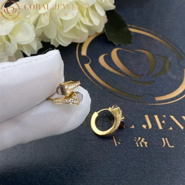 Marli Cleo Diamond Huggie Earrings In Yellow Gold Set With Amethyst Cleo E20 Coral 46