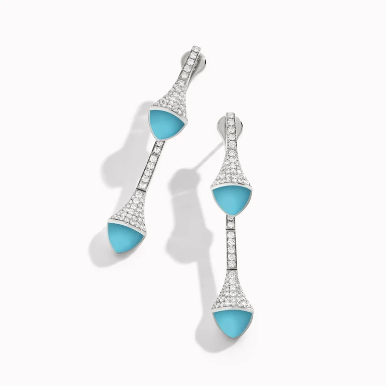 Marli Cleo Diamond Drop Earrings In White Gold Set With Turquoise Cleo E2 Scaled 11