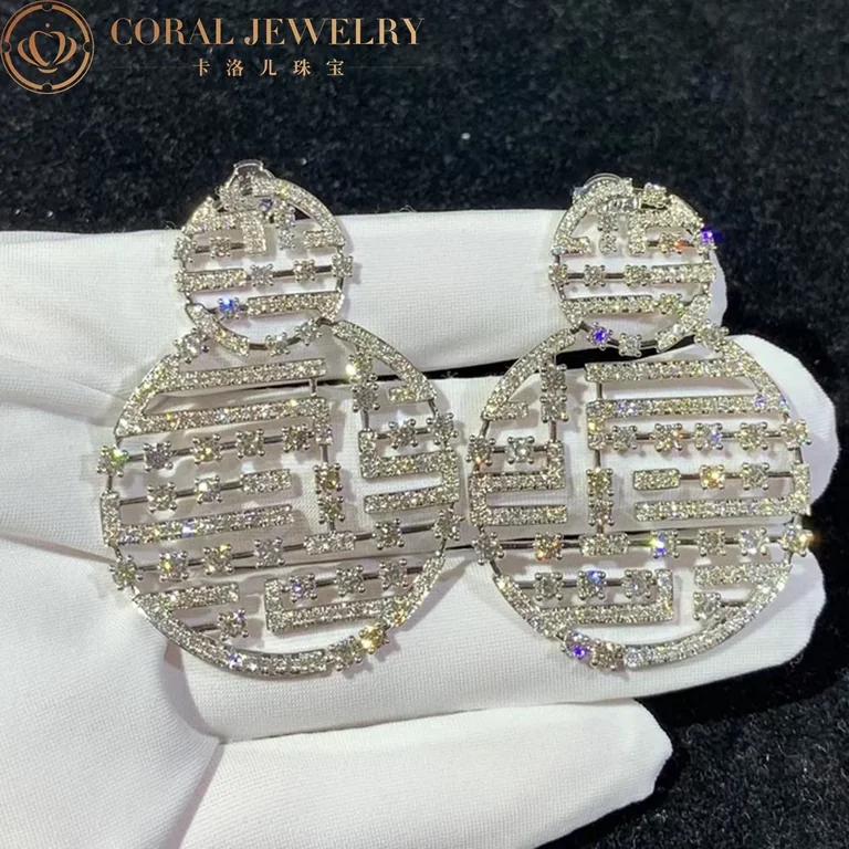 Marli Avenues Statement Earrings In White Gold Aven E8 Coral 26