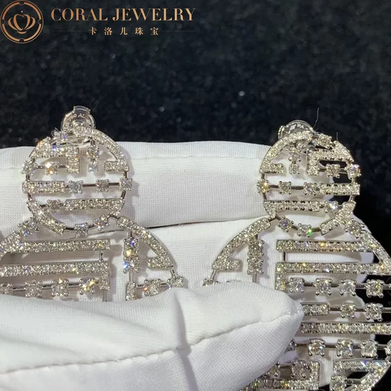 Marli Avenues Statement Earrings In White Gold Aven E8 Coral 66