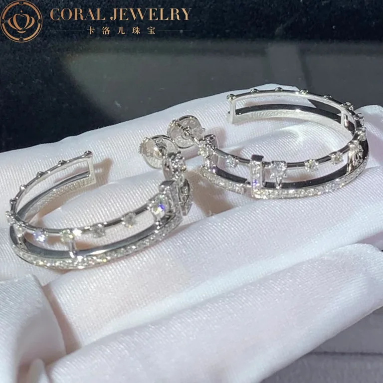 Marli Avenues Hoop Earrings In White Gold Aven E2 Coral 138