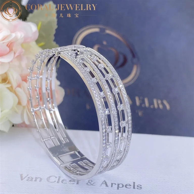 Marli Avenues Statement Hinged Bracelet In White Gold Aven B1 Coral 38