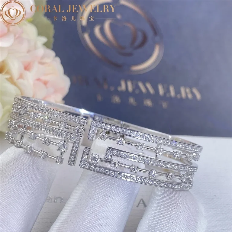 Marli Avenues Statement Hinged Bracelet In White Gold Aven B1 Coral 77
