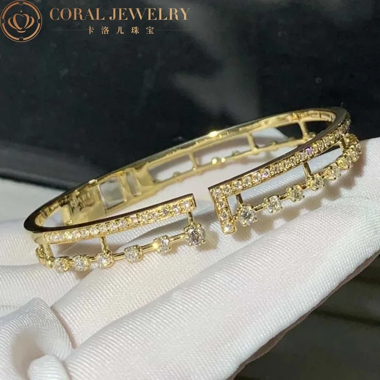 Marli Avenues Open Hinged Bracelet In Yellow Gold Aven B2 CORAL 19