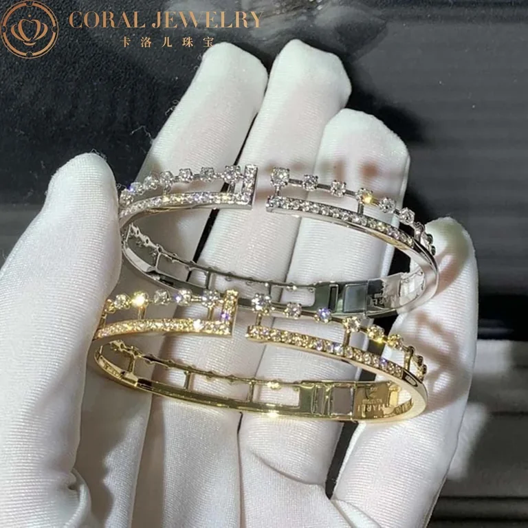 Marli Avenues Open Hinged Bracelet In Yellow Gold Aven B2 CORAL 66