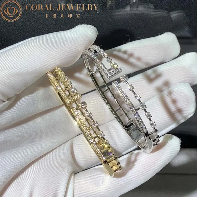Marli Avenues Open Hinged Bracelet In Yellow Gold Aven B2 CORAL 77
