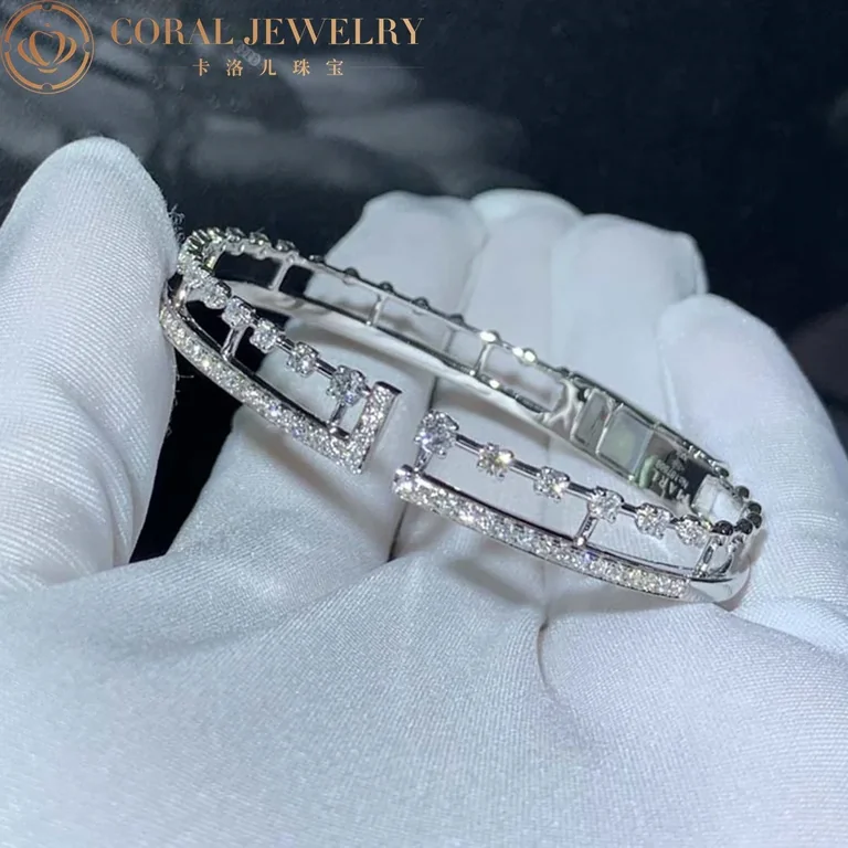 Marli Avenues Open Hinged Bracelet In White Gold Aven B2 Coral 28