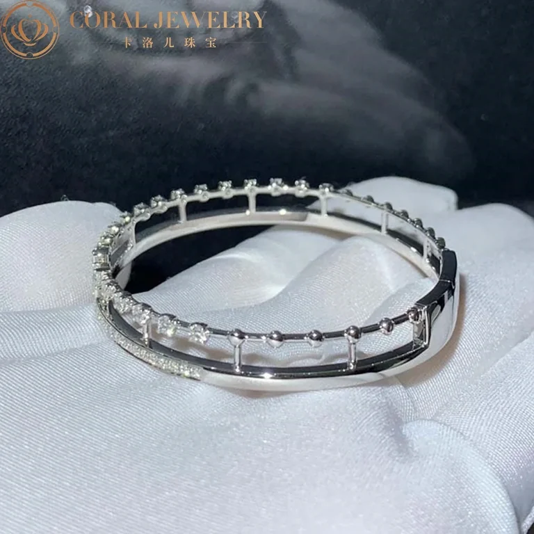 Marli Avenues Open Hinged Bracelet In White Gold Aven B2 Coral 38