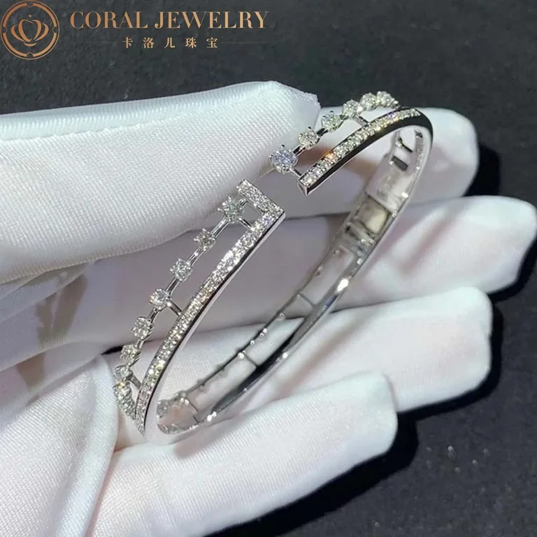 Marli Avenues Open Hinged Bracelet In White Gold Aven B2 Coral 66