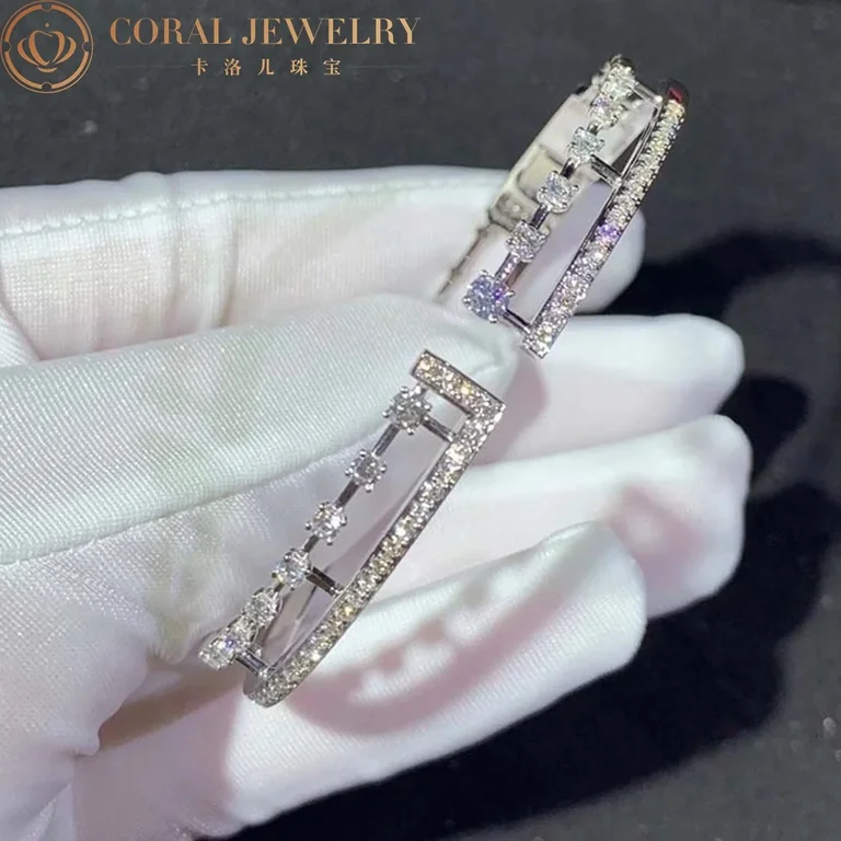 Marli Avenues Open Hinged Bracelet In White Gold Aven B2 Coral 76