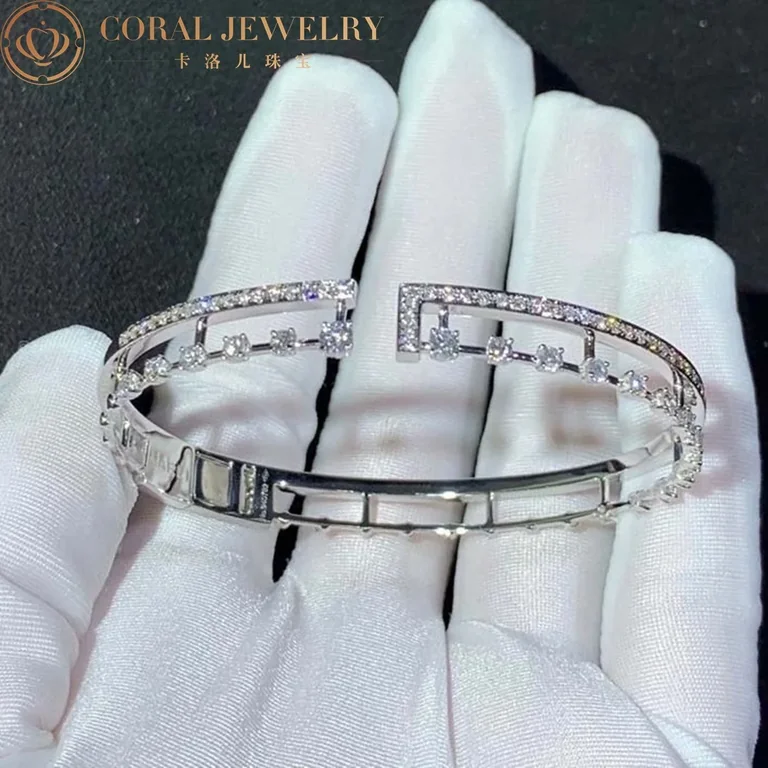Marli Avenues Open Hinged Bracelet In White Gold Aven B2 Coral 88