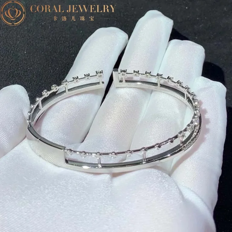 Marli Avenues Open Hinged Bracelet In White Gold Aven B2 Coral 99