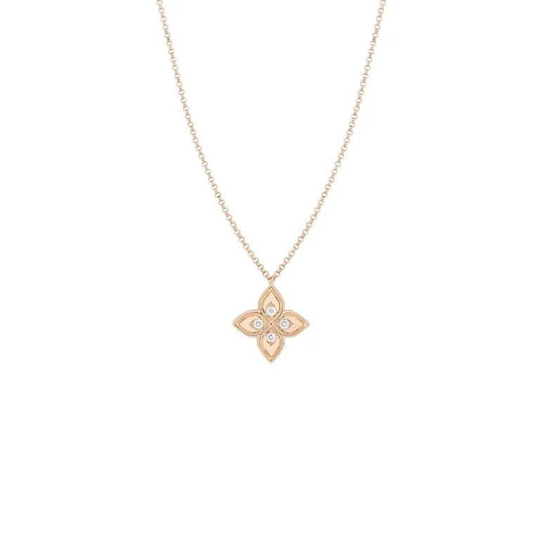Roberto Coin Tiny Princess Necklace With Diamonds 16