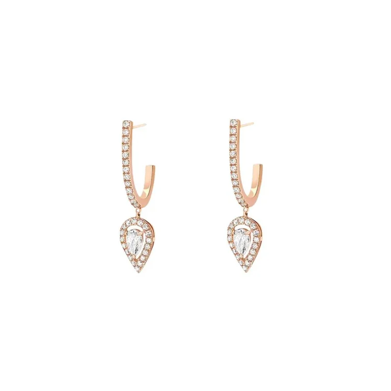 Messika Joy Rose Gold Earrings 07480-PG with Diamonds