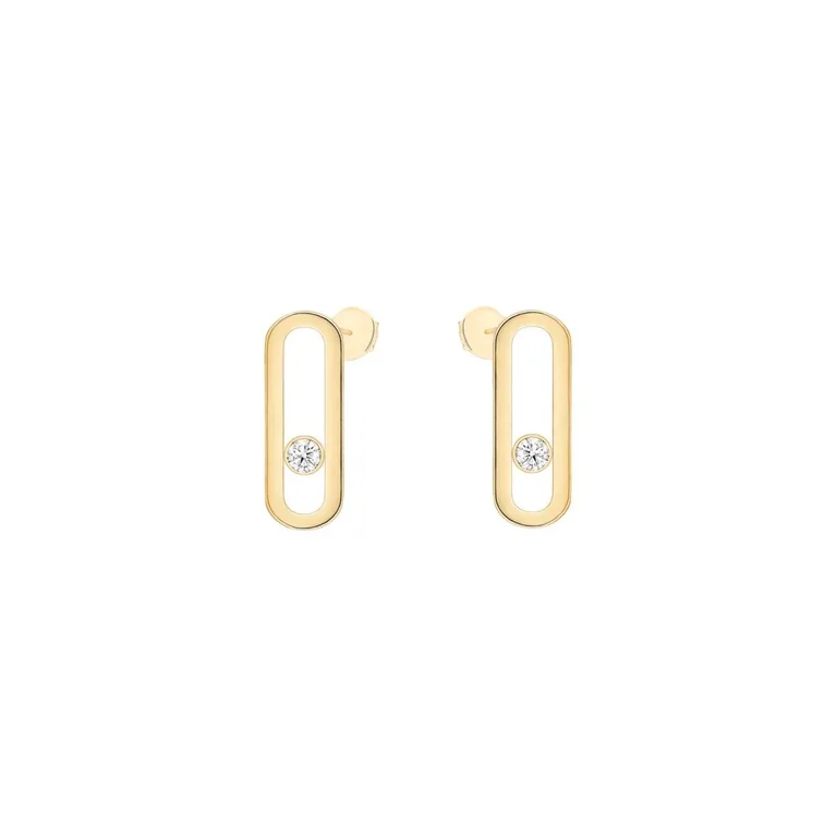 Messika Move Uno Yellow Gold Earrings 12182-YG with Diamonds