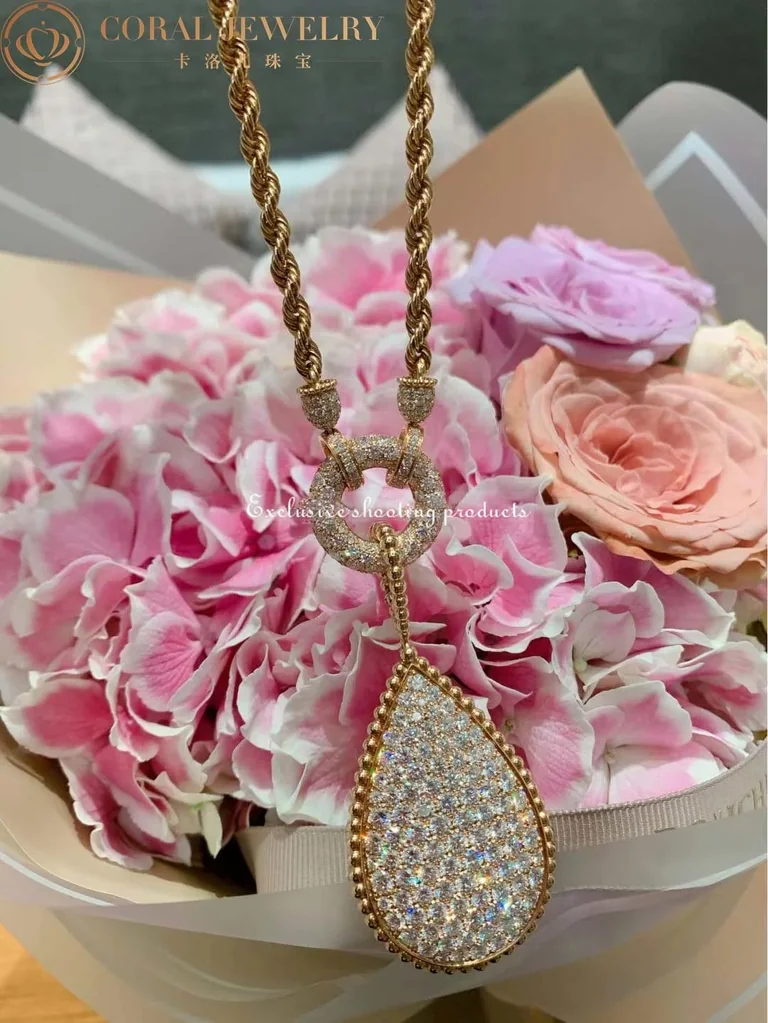 Boucheron Serpent Boheme Pink Gold Diamond Xxl Motif Pendant Jcl00931m Coral 46