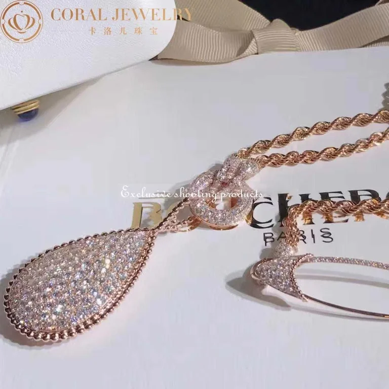 Boucheron Serpent Boheme Pink Gold Diamond Xxl Motif Pendant Jcl00931m Coral 88