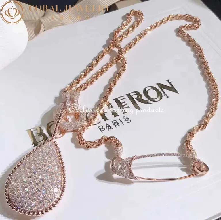 Boucheron Serpent Boheme Pink Gold Diamond Xxl Motif Pendant Jcl00931m Coral 99