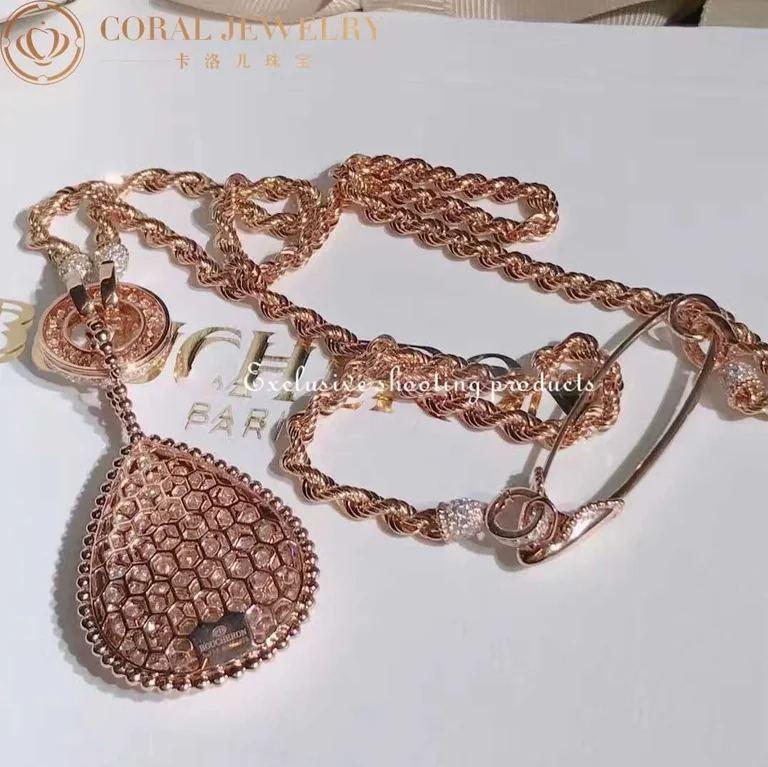 Boucheron Serpent Boheme Pink Gold Diamond Xxl Motif Pendant Jcl00931m Coral 101