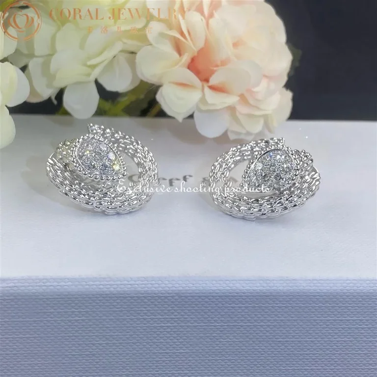 Boucheron Serpent Bohème Diamants Earrings JCO04CDB01 White Gold Diamond 22