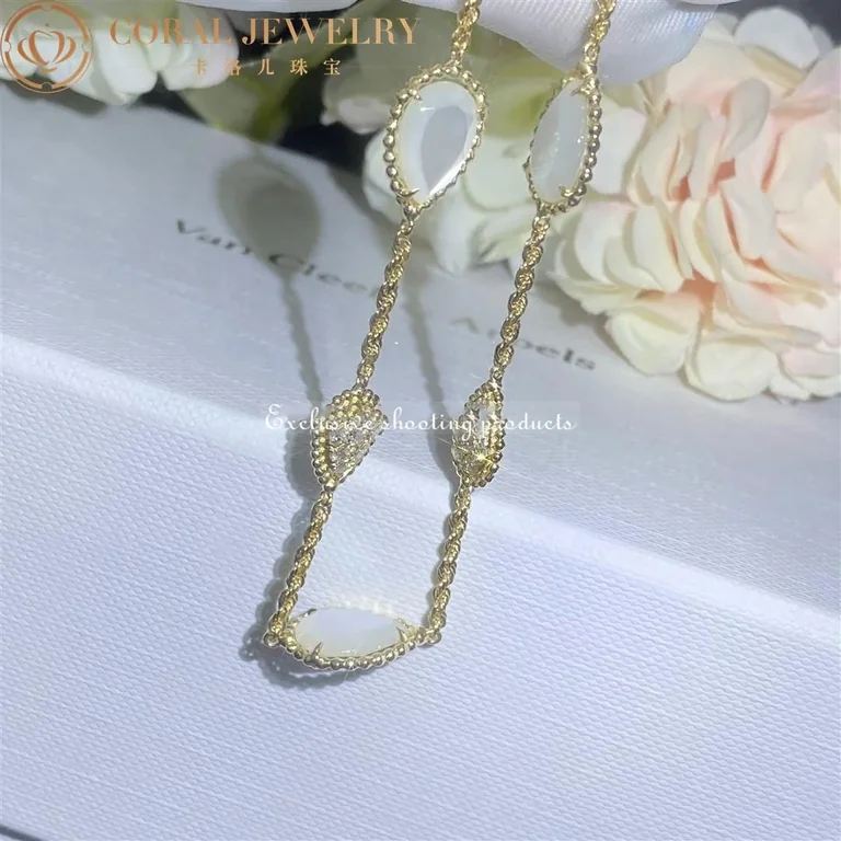 Boucheron Serpent Boheme Bracelet JBT00734M Yellow Gold Diamond Pearl 4