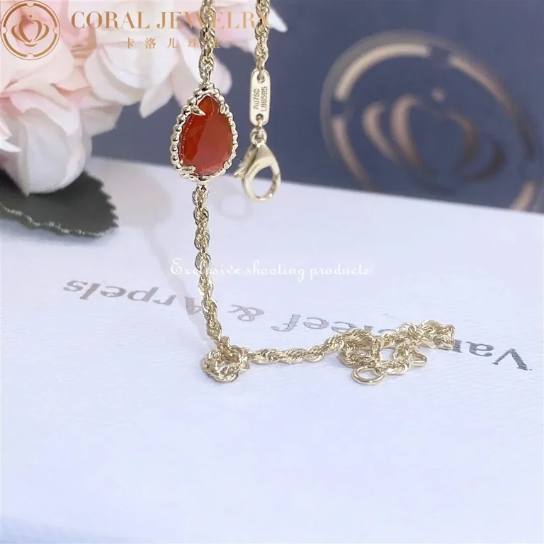 Boucheron Serpent Boheme Bracelet JBT00810 Yellow Gold Diamond Carnelian