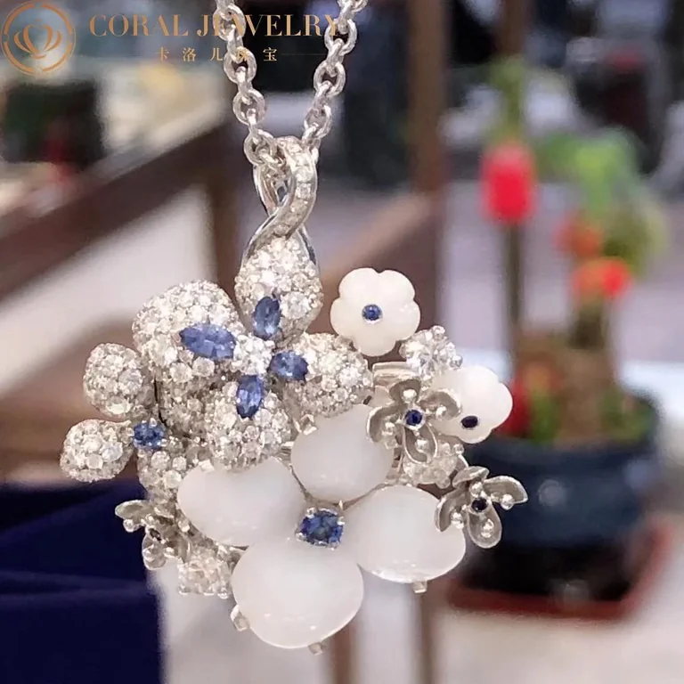 Chaumet Hortensi Voie Lactee Clip And Pendant 082944 Coral 77
