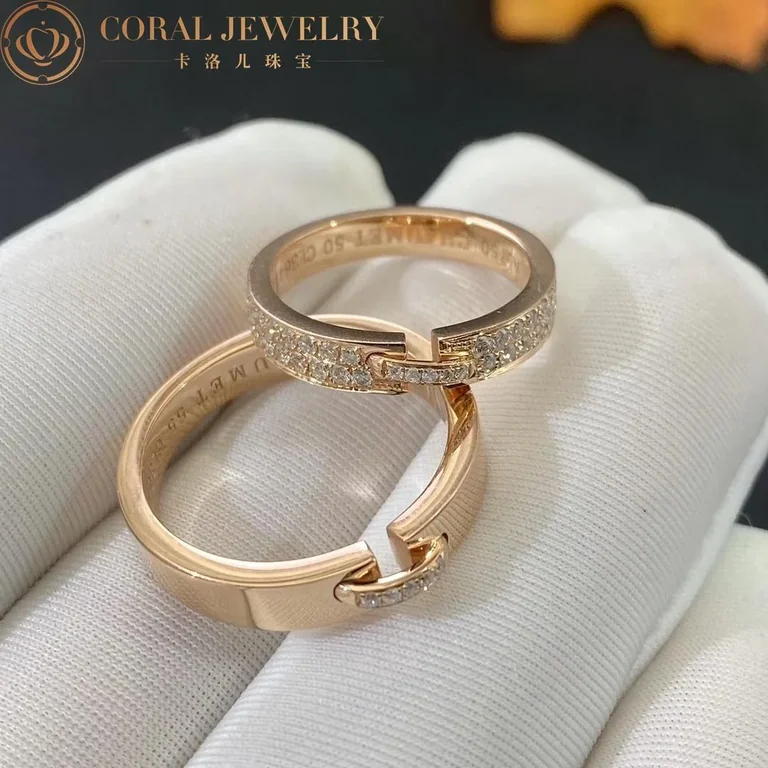 Chaumet Liens Évidence Wedding Band 083605 Rose Gold Diamonds 3.4MM5