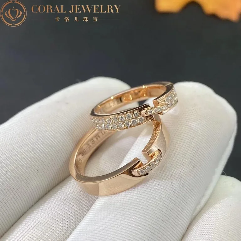 Chaumet Liens Évidence Wedding Band 083605 Rose Gold Diamonds 3.4MM3