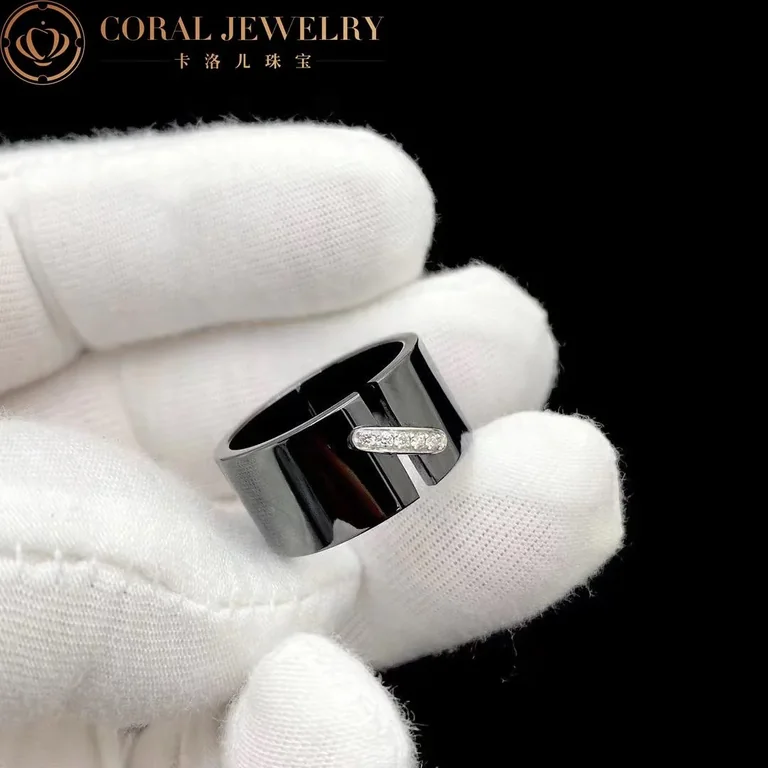 Chaumet Liens Évidence Ring 081956 in white gold black ceramic and diamond 5