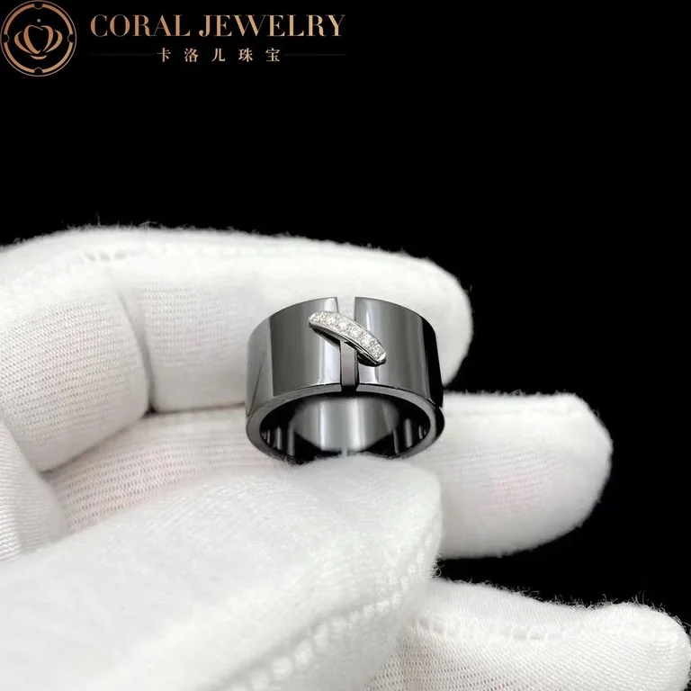 Chaumet Liens Évidence Ring 081956 in white gold black ceramic and diamond 4