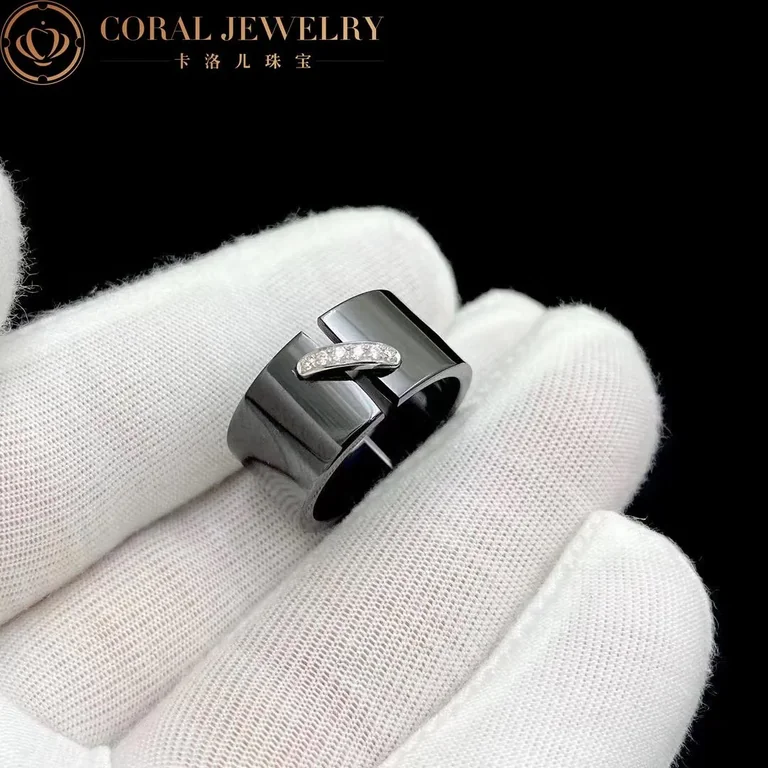 Chaumet Liens Évidence Ring 081956 in white gold black ceramic and diamond 3