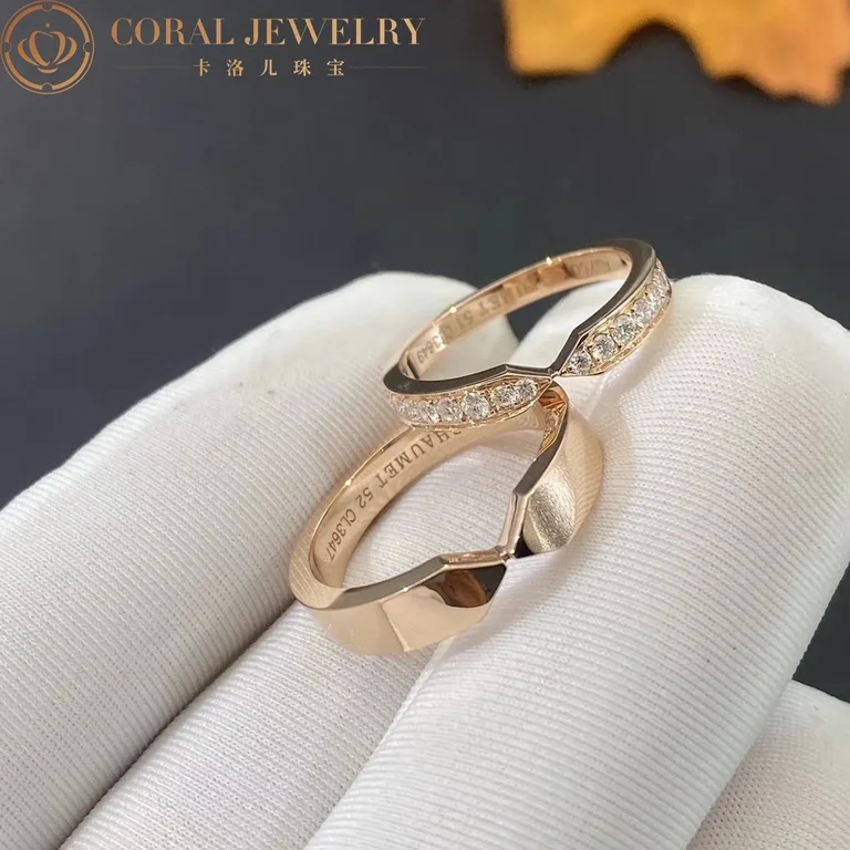 Chaumet Joséphine Triomphe De Chaumet Wedding Band 084090 Rose gold Diamonds 4.5 MM 8