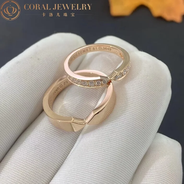Chaumet Joséphine Triomphe De Chaumet Wedding Band 084090 Rose gold Diamonds 4.5 MM 7