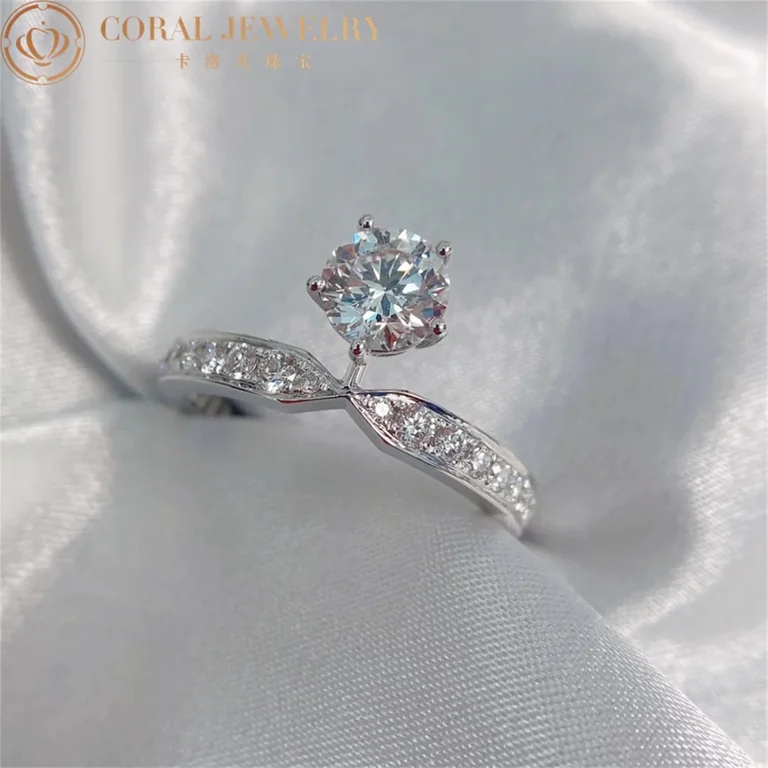 Chaumet Josephine Eclat Deternite Solitaire Platinum Diamonds J3uq00 Coral 18