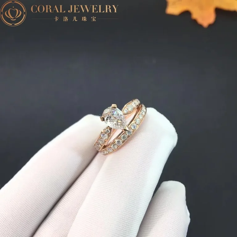 Chaumet Joséphine Aube Printanière Solitaire J4ME00 Rose Gold Diamonds 4