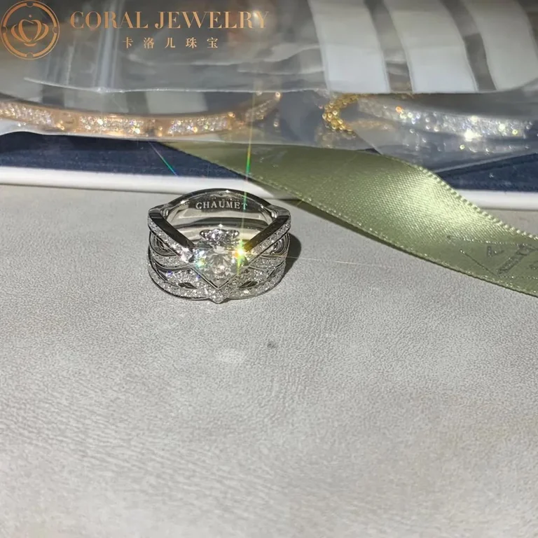 Chaumet Jos�phine Amour d?Aigrette Solitaire J84089-083761 0.50CT Platinum diamonds Combination Rings3