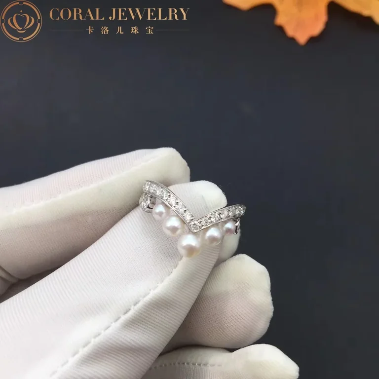 Chaumet Joséphine Aigrette Ring 083292 White Gold, Pearls, Diamonds 4