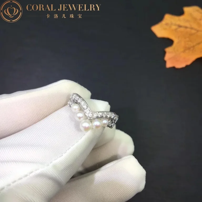Chaumet Joséphine Aigrette Ring 083292 White Gold, Pearls, Diamonds 7