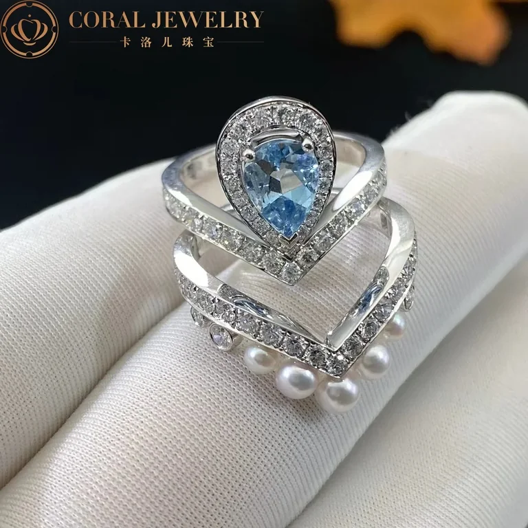 Chaumet Joséphine Aigrette Ring 083297-083292 White Gold Diamonds Combination Rings2