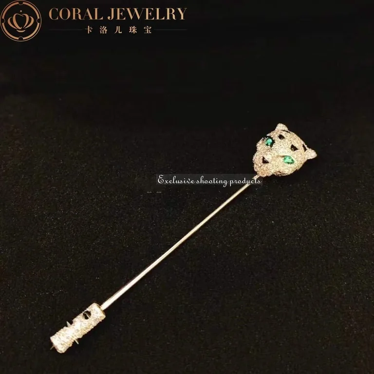 Cartier Panthère De Cartier Brooch N5300310, White Gold, Emeralds, Onyx, Diamonds2