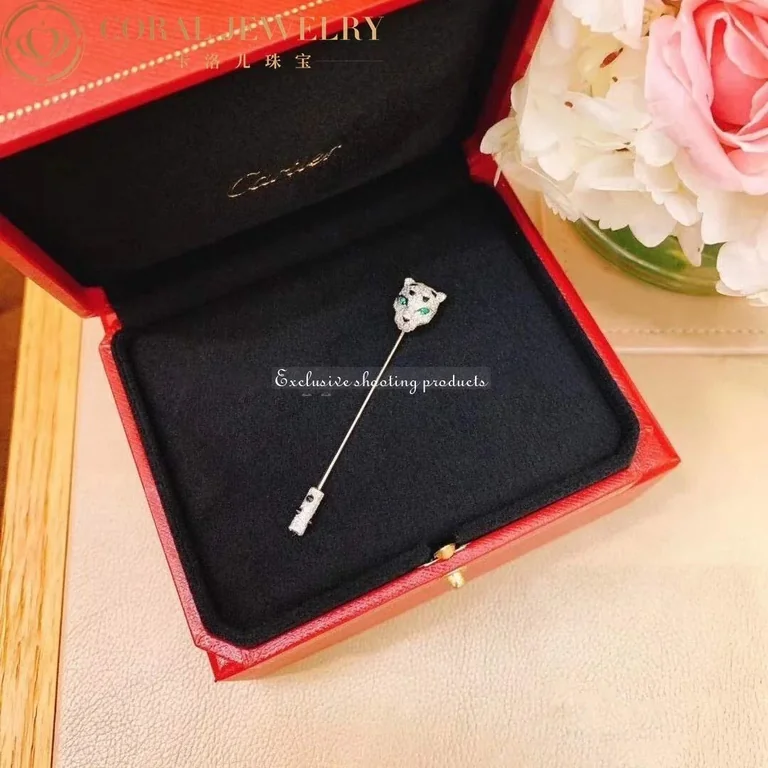 Cartier Panthère De Cartier Brooch N5300310, White Gold, Emeralds, Onyx, Diamonds4