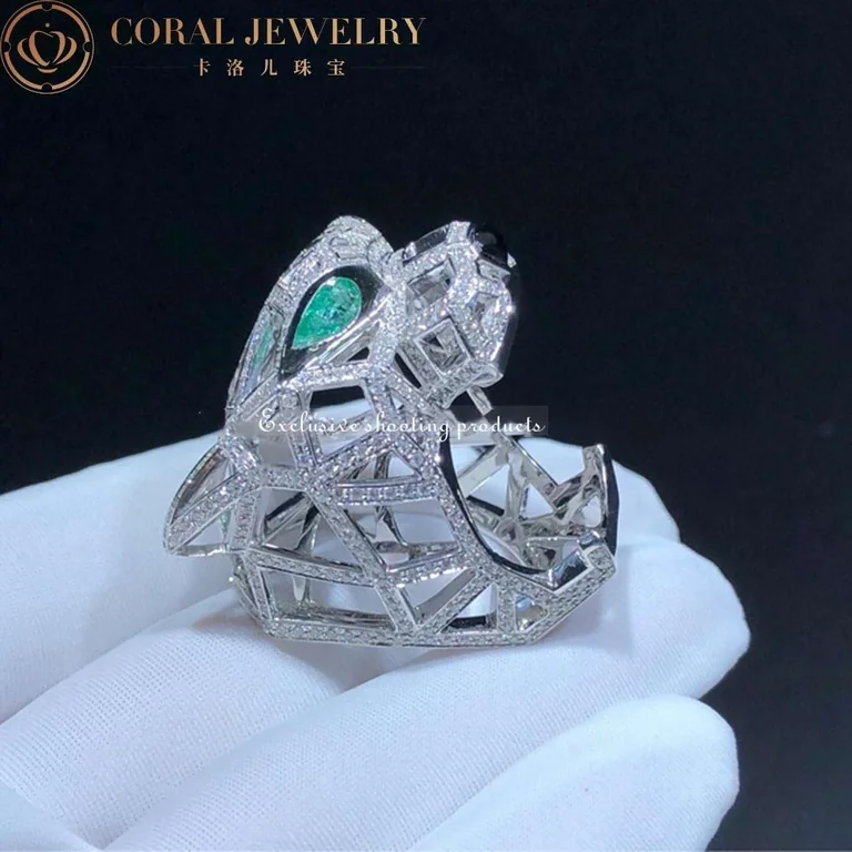 Cartier Panthère De Cartier N4722400, White Gold, Emeralds, Onyx 22