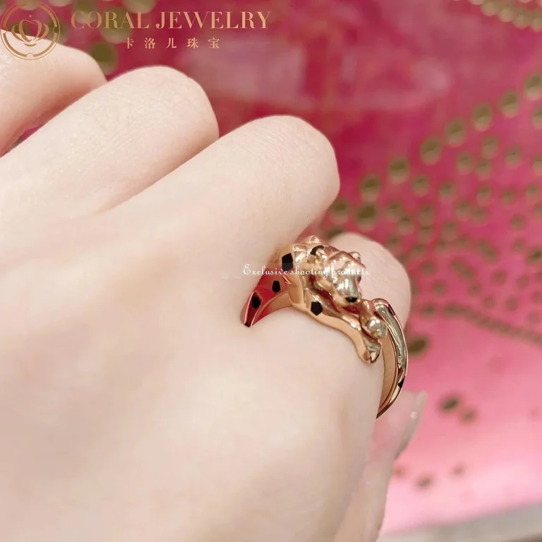 Cartier Panthère De Cartier B4221700, Rose Gold, Onyx, Black Lacquer, Tsavorite 5
