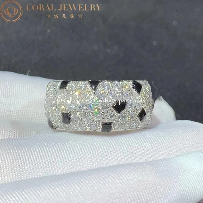 Cartier Panthère de Cartier Ring, White Gold, Black Onyx Diamond Gold Eternity Band4