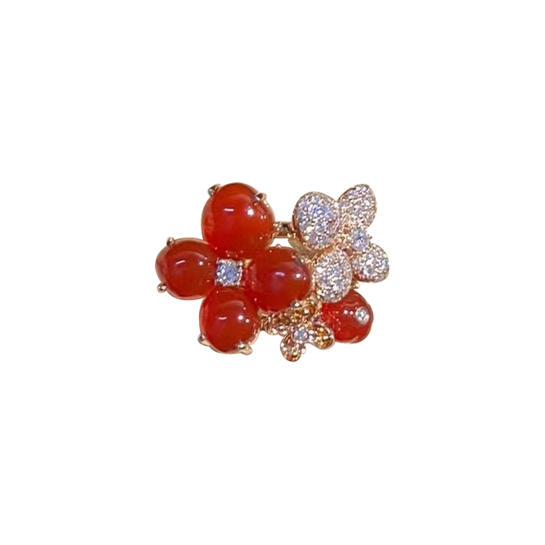 Chaumet Hortensia Carnelian and White Diamonds Ring 1