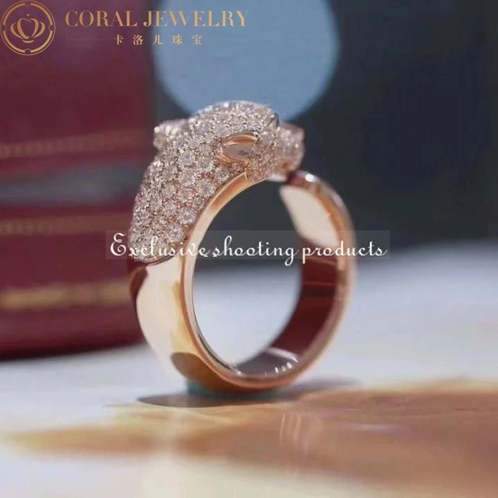 Cartier Panthère De N4742200 Cartier Ring Rose Gold Diamonds Emeralds Onyx 3